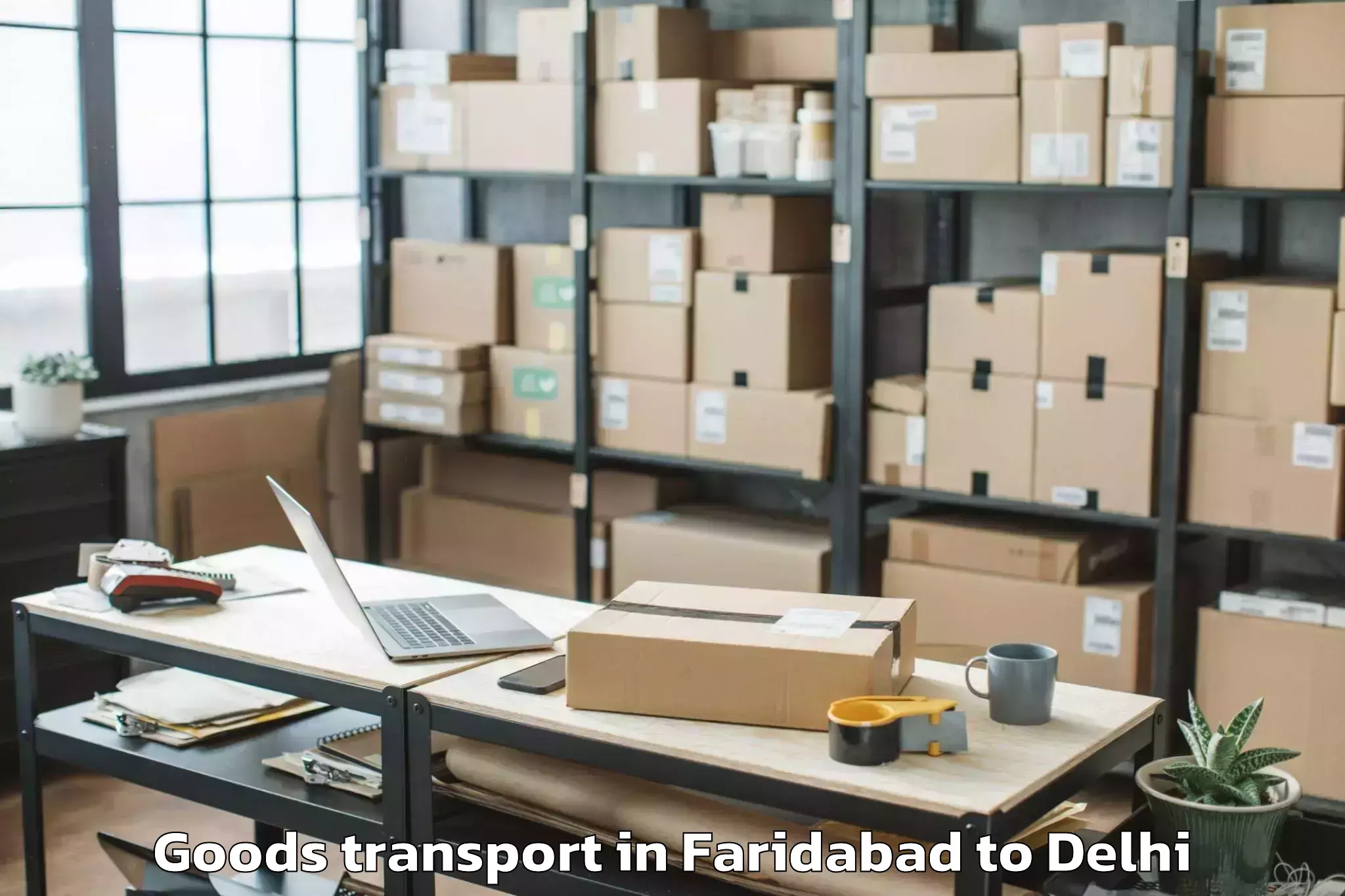 Faridabad to Dlf Promenade Mall Goods Transport Booking